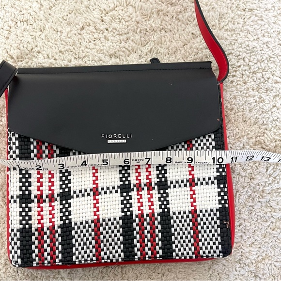 Fiorelli Black and Red Plaid Crossbody Bag - Picture 7 of 9